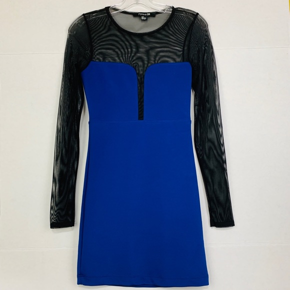 Forever 21 Black Blue party cocktail dress - Picture 7 of 10